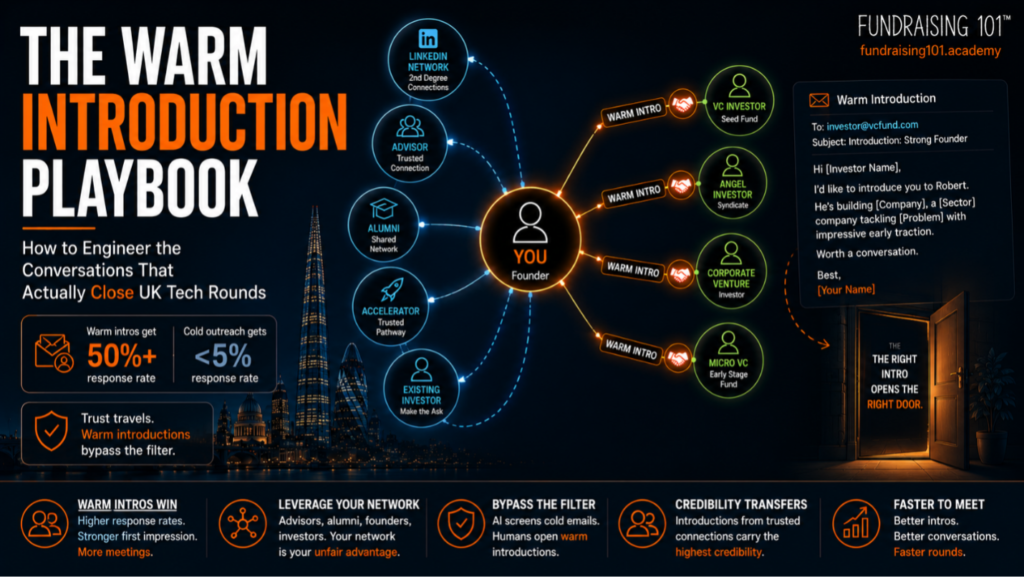 Chart graphic of the warm introduction playbook