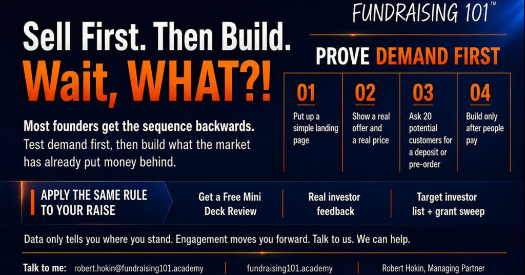 Sell First Then Build Banner
